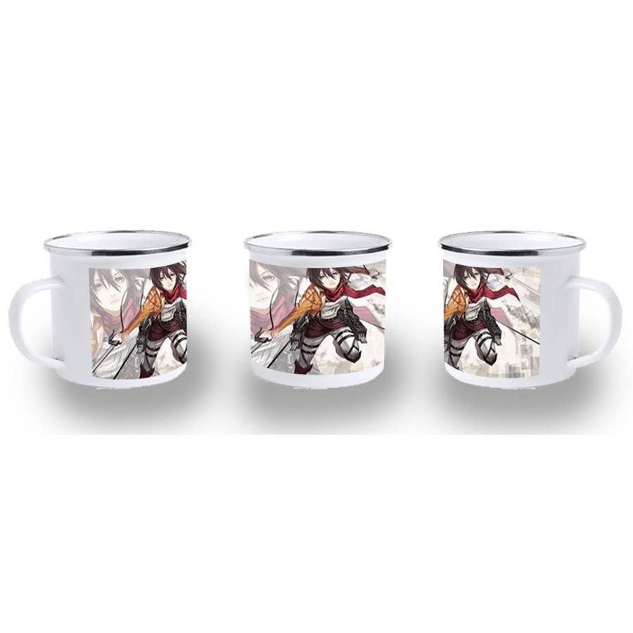 TAZA METALICA MIKASA ATAQUE A LOS TITANES metal personalizada