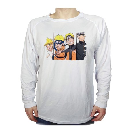 CAMISETA MANGA LARGA NARUTO EDADES PERSONAJE personalizada