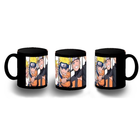 TAZA COMPLETAMENTE NEGRA NARUTO EDADES PERSONAJE personalizada