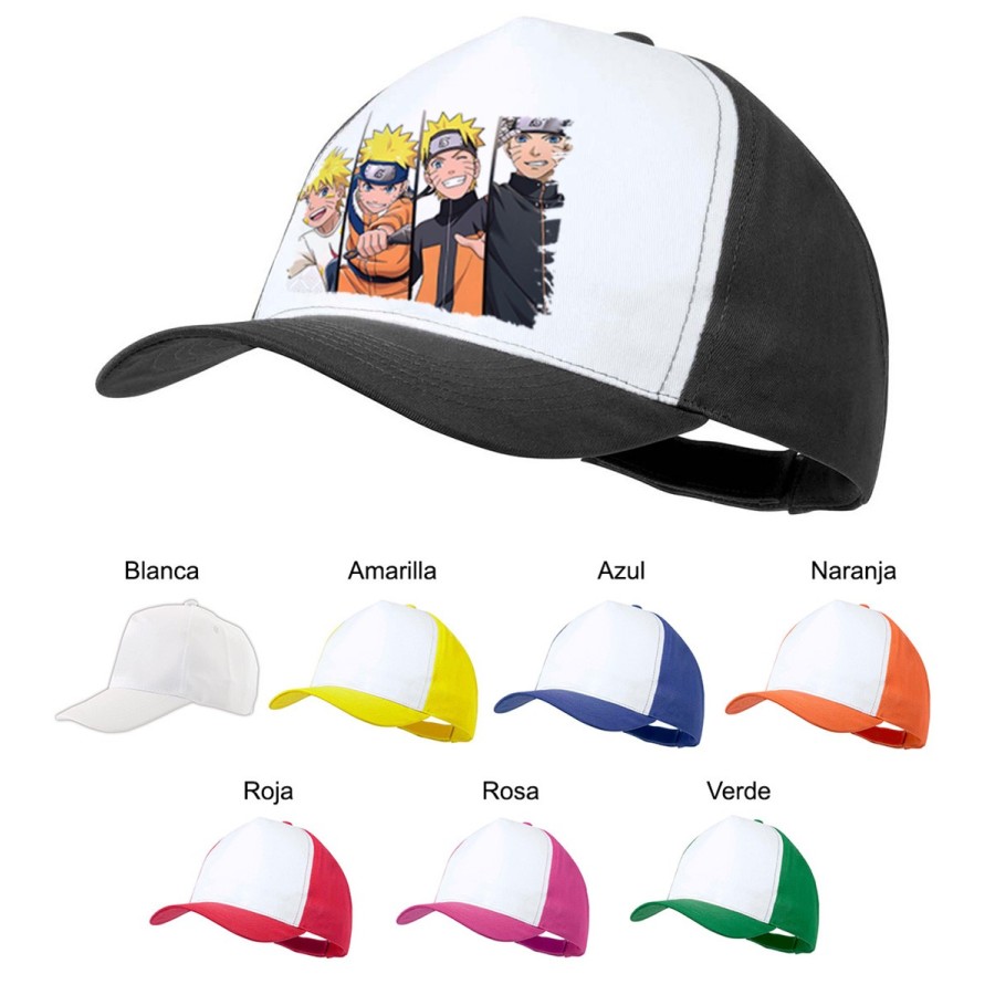 GORRA COLORES NARUTO EDADES PERSONAJE color personalizada