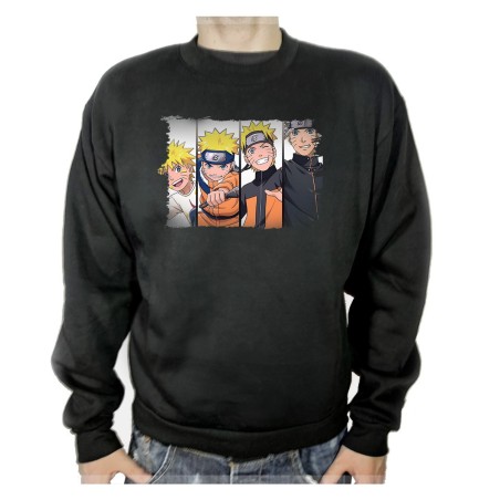 SUDADERA NEGRA NARUTO EDADES PERSONAJE adulto poliester algodón personalizada