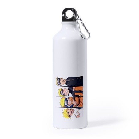 BIDON GRANDE 800 ML ACERO INOXIDABLE NARUTO EDADES PERSONAJE deporte deportivo mosqueton botella