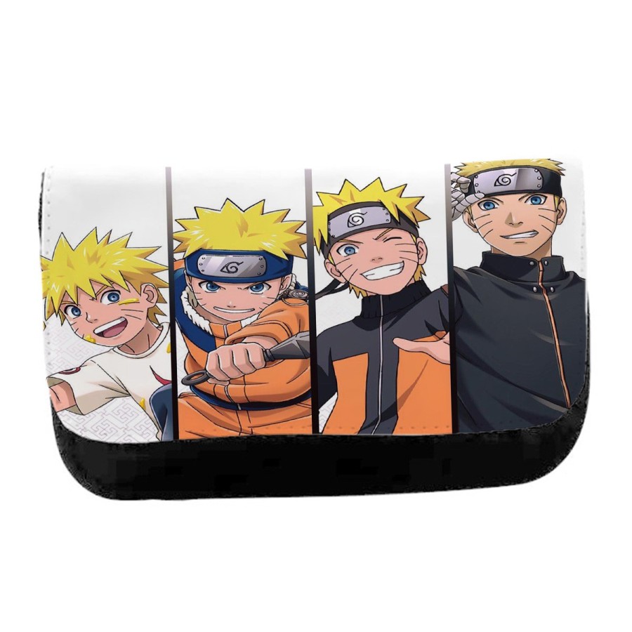 ESTUCHE NECESER DE LONA NARUTO EDADES PERSONAJE unisex negro monedero billetera