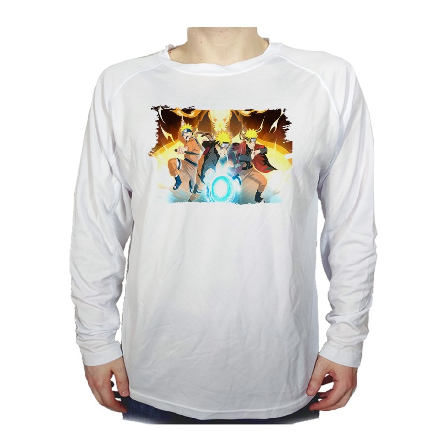 CAMISETA MANGA LARGA NARUTO FORMAS PODERES NINJA STORM personalizada