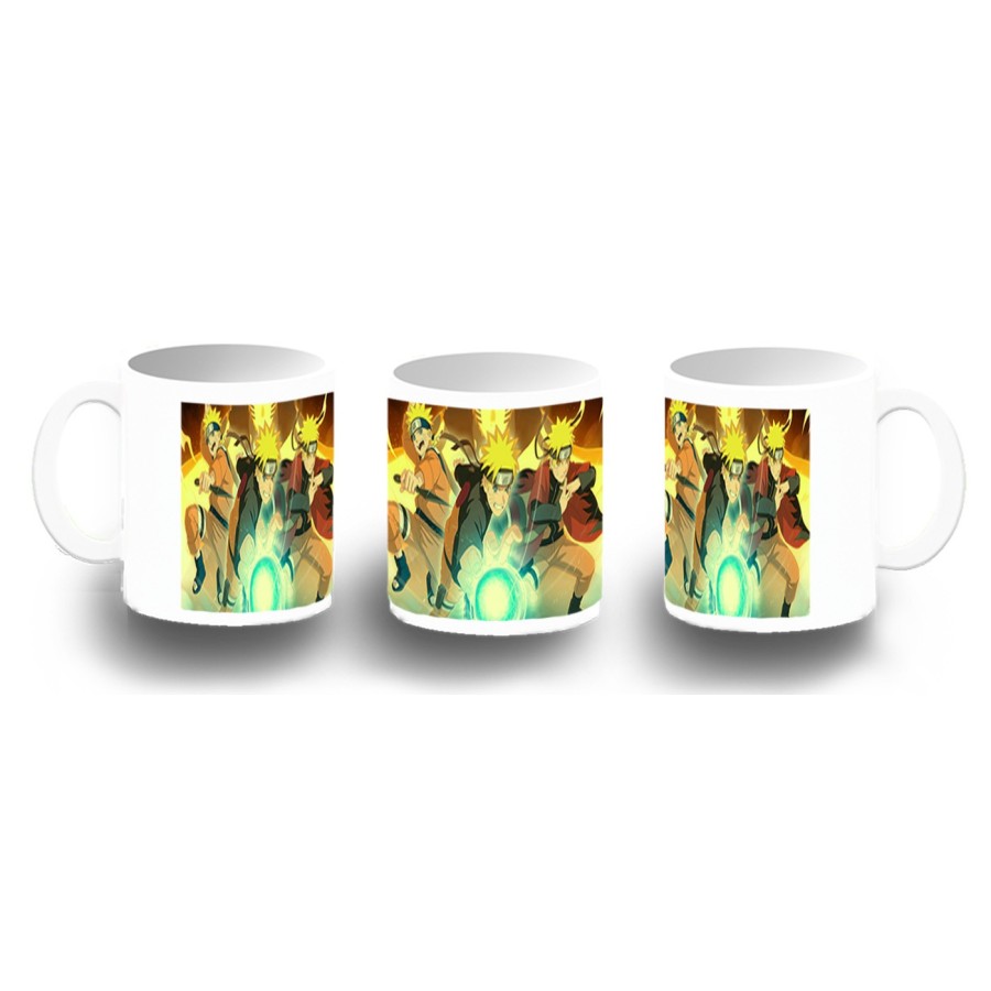 TAZA FOTOLUMINISCENTE NARUTO FORMAS PODERES NINJA STORM BRILLA OSCURIDAD