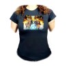 CAMISETA NEGRA MUJER NARUTO FORMAS PODERES NINJA STORM oferta personalizada
