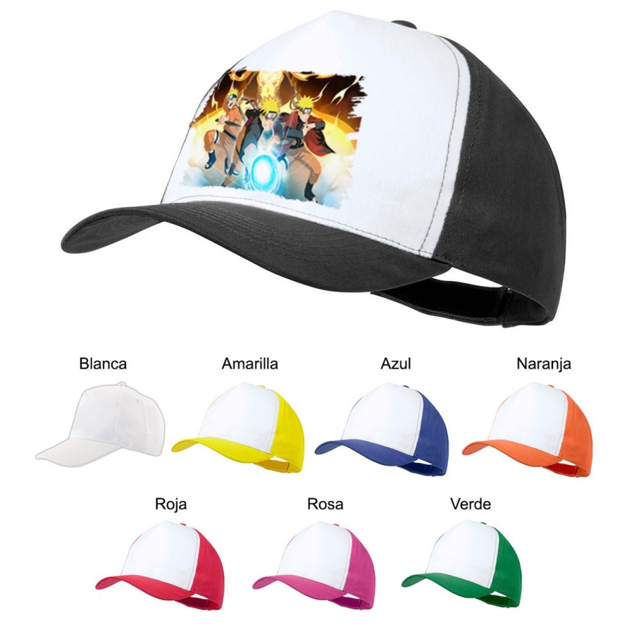 GORRA COLORES NARUTO FORMAS PODERES NINJA STORM color personalizada