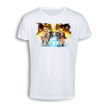 CAMISETA TACTO ALGODÓN NARUTO FORMAS PODERES NINJA STORM cómoda personalizada