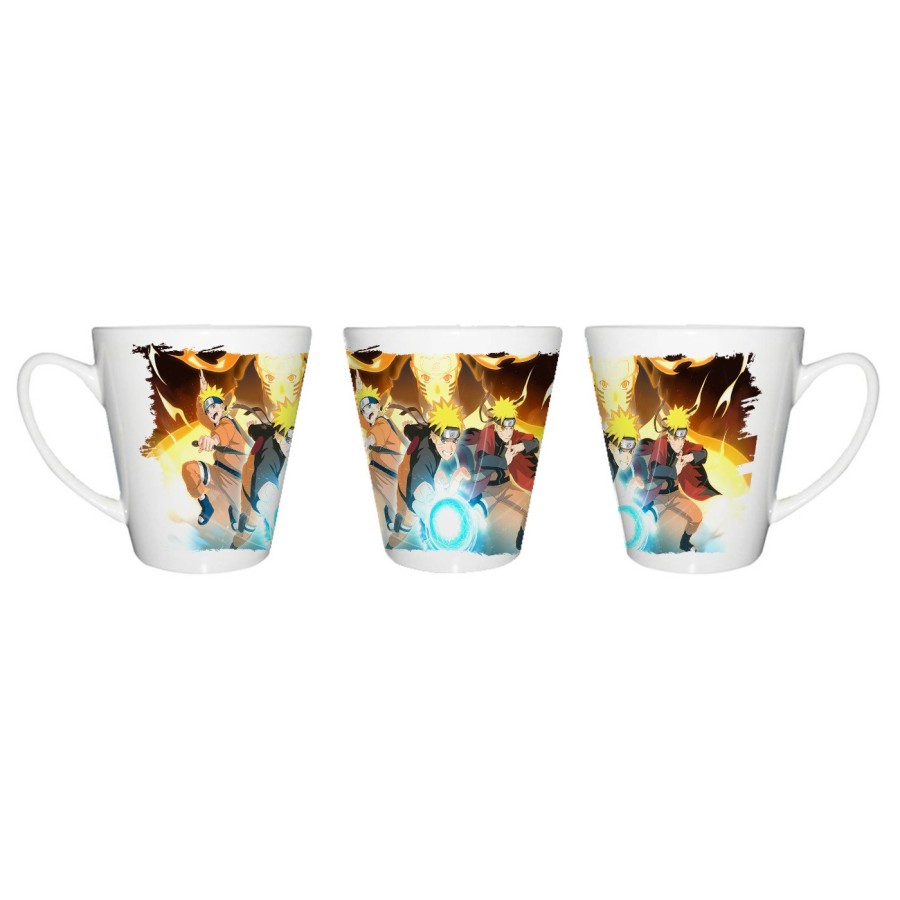 TAZA CÓNICA NARUTO FORMAS PODERES NINJA STORM conica personalizada
