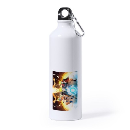 BIDON GRANDE 800 ML ACERO INOXIDABLE NARUTO FORMAS PODERES NINJA STORM deporte deportivo mosqueton botella