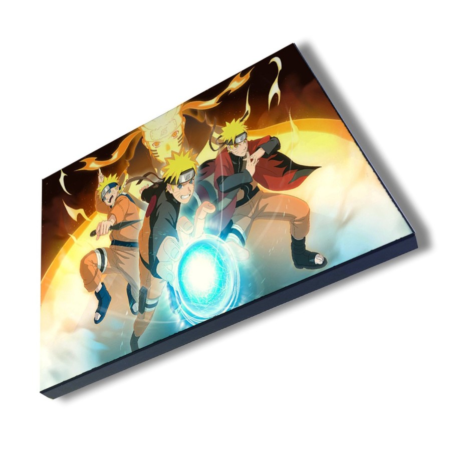 PANEL FOTOGRÁFICO DECORATIVO NARUTO FORMAS PODERES NINJA STORM cuadro acabado brillante elegante pared