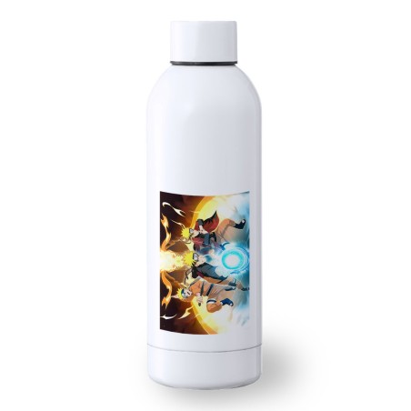 BIDON 500 ML ACERO INOXIDABLE NARUTO FORMAS PODERES NINJA STORM deporte deportivo botella senderismo