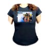 CAMISETA NEGRA MUJER ONEPIECE PERSONAJES PRINCIPALES oferta personalizada