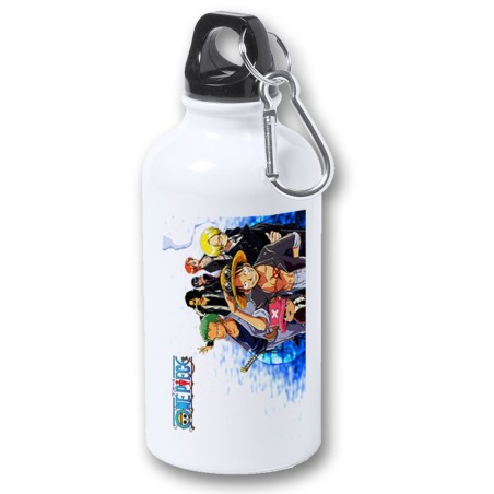 BIDON 400ML METALICO ONEPIECE PERSONAJES PRINCIPALES para viaje y deporte