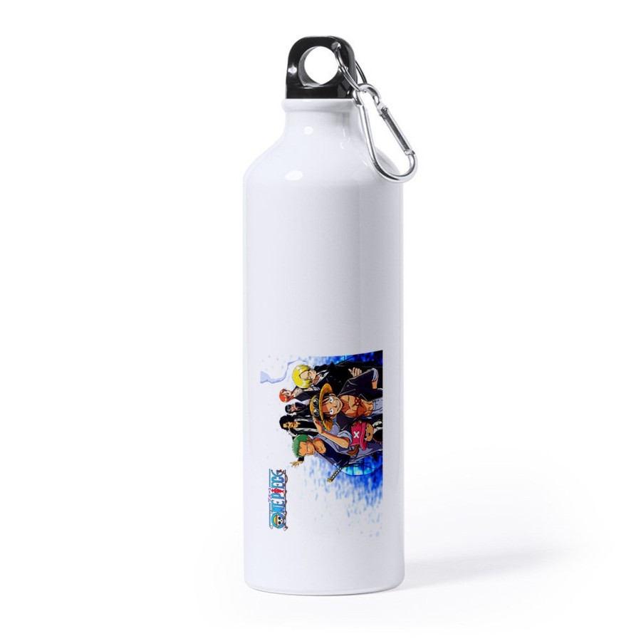 BIDON GRANDE 800 ML ACERO INOXIDABLE ONEPIECE PERSONAJES PRINCIPALES deporte deportivo mosqueton botella