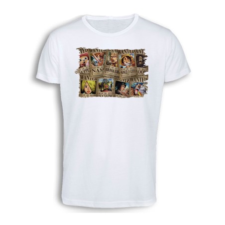CAMISETA TACTO ALGODÓN ONEPIECE SE BUSCA CARTEL PJ cómoda personalizada