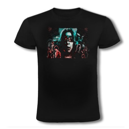 CAMISETA NEGRA extrañas cosas personajes mundo reves moda verano personalizada