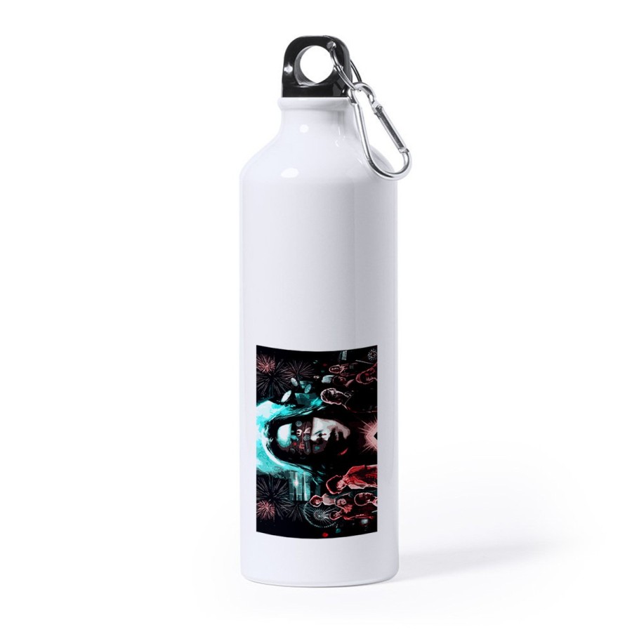 BIDON GRANDE 800 ML ACERO INOXIDABLE extrañas cosas personajes mundo reves deporte deportivo mosqueton botella