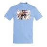 CAMISETA AZUL CIELO MIKASA ATAQUE A LOS TITANES moda verano personalizada