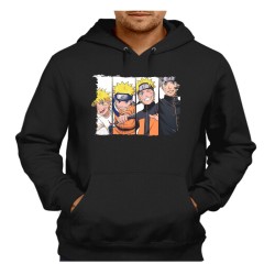 SUDADERA NEGRA CON CAPUCHA NARUTO EDADES PERSONAJE adulto poliester algodón personalizada