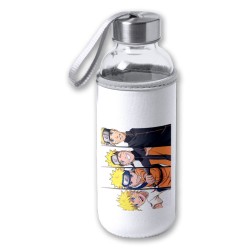 BIDON DE 420 ML CON FUNDA DE NEOPRENO NARUTO EDADES PERSONAJE tapon seguridad