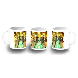 TAZA FOTOLUMINISCENTE NARUTO FORMAS PODERES NINJA STORM BRILLA OSCURIDAD