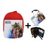 PACK MOCHILA ROJA Y ESTUCHE ONEPIECE PERSONAJES PRINCIPALES material escolar