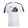 CAMISETA TÉCNICA FRANJA MANGAS NEGRA ONEPIECE PERSONAJES PRINCIPALES personalizada