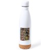 BIDON 750 ML ACERO INOXIDABLE ADORNO DE CORCHO ONEPIECE SE BUSCA CARTEL PJ tapon botella