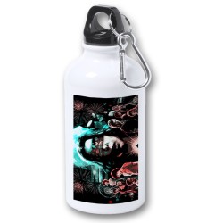 BIDON 400ML METALICO extrañas cosas personajes mundo reves para viaje y deporte