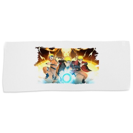 TOALLA GIMNASIO GYM ABSORBENTE NARUTO FORMAS PODERES NINJA STORM suave con bolsita