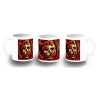 TAZA FOTOLUMINISCENTE calavera dragon fuego skull fantasia  BRILLA OSCURIDAD