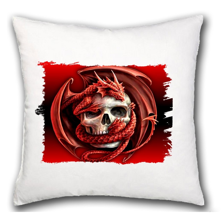 COJIN calavera dragon fuego skull fantasia  hogar comodo personalizado