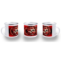 TAZA METALICA calavera...