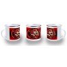 TAZA METALICA calavera dragon fuego skull fantasia  metal personalizada