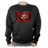 SUDADERA NEGRA calavera dragon fuego skull fantasia  adulto poliester algodón personalizada