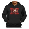 SUDADERA NEGRA CON CAPUCHA calavera dragon fuego skull fantasia  adulto poliester algodón personalizada