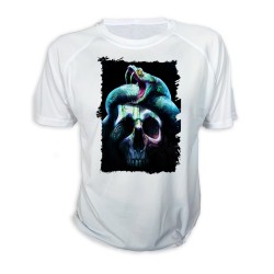 CAMISETA calavera serpiente...