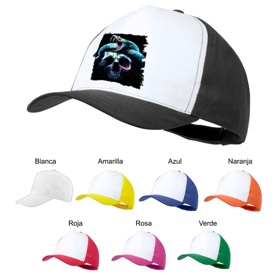 GORRA COLORES calavera serpiente  oscura gotico color personalizada