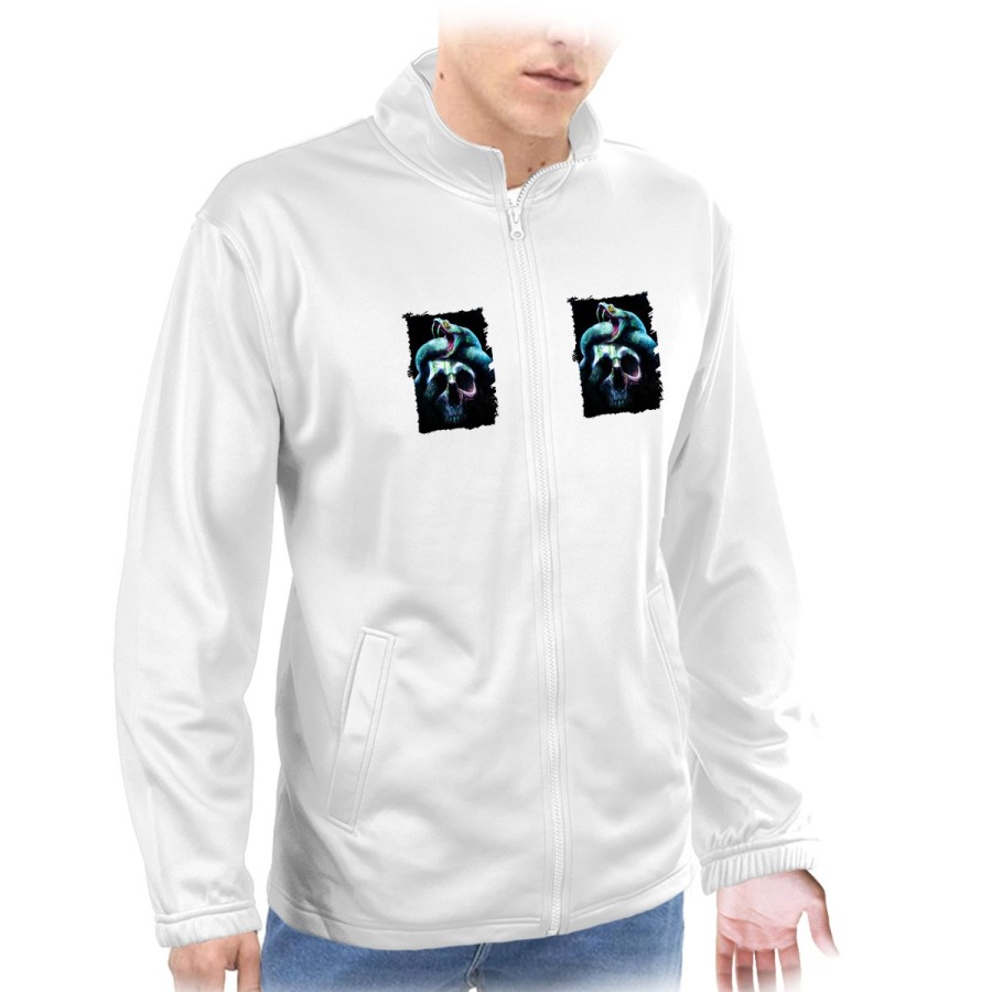 CHAQUETA TECNICA 2 IMPRESIONES calavera serpiente  oscura gotico  personalizada