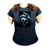 CAMISETA NEGRA MUJER calavera serpiente  oscura gotico oferta personalizada