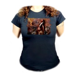 CAMISETA NEGRA MUJER india...