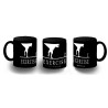 TAZA COMPLETAMENTE NEGRA ejercicio motivacion tiranosaurio rex correr personalizada