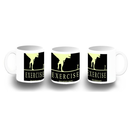 TAZA FOTOLUMINISCENTE ejercicio motivacion tiranosaurio rex correr BRILLA OSCURIDAD