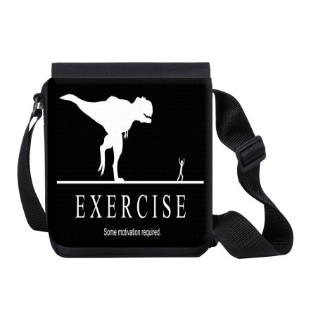 BANDOLERA PEQUEÑA ejercicio motivacion tiranosaurio rex correr bolso personalizada