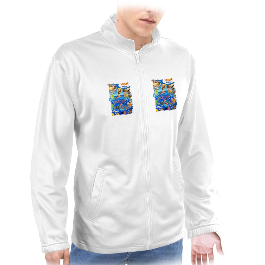 CHAQUETA TECNICA 2 IMPRESIONES cartel helados frigo retro ochentero egb   personalizada