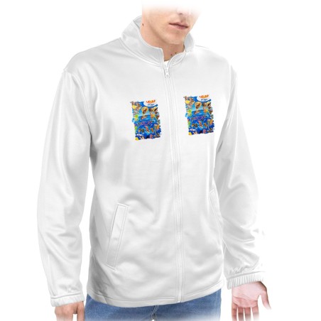 CHAQUETA TECNICA 2 IMPRESIONES cartel helados frigo retro ochentero egb   personalizada