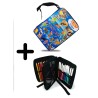 PACK MOCHILA Y ESTUCHE cartel helados frigo retro ochentero egb  material escolar