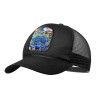 GORRA NEGRA CON REJILLA cartel helados frigo retro ochentero egb  moda deporte