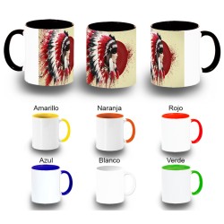 TAZA COLORES indio tribal...